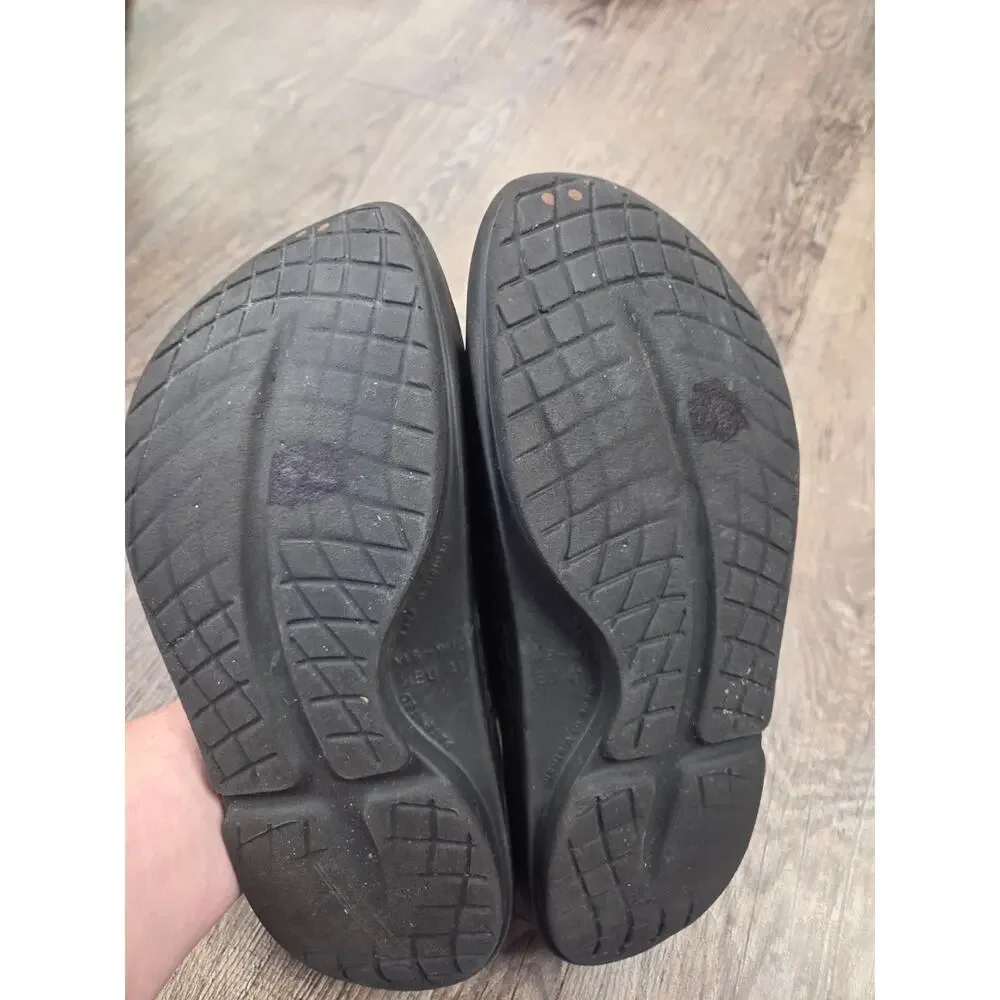OOFOS OOahh Sport Flex Sandals Mens 8 - Women 10 Black Camo Slide Slip-On Shoes